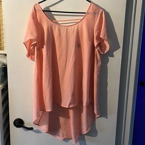 Torrid Short Sleeve High Low Blouse